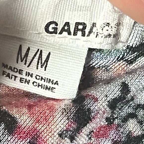 Garage Floral Velour Crop Top - Picture 9 of 9